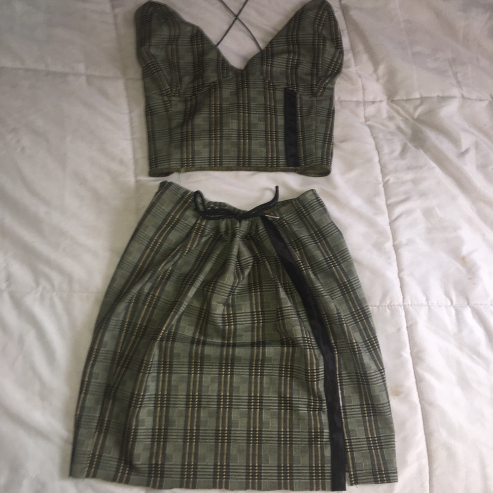 Plaid 2 piece set